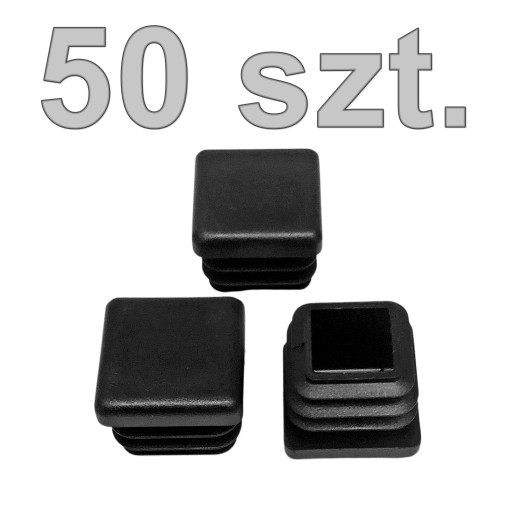 Profilové krytky 20x20mm čierne - 50 ks.