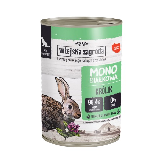 COUNTRY FARM MONO-BIELKOVINOVÉ KRMIVO DOSPELÝ PES 400g KRÁLIK