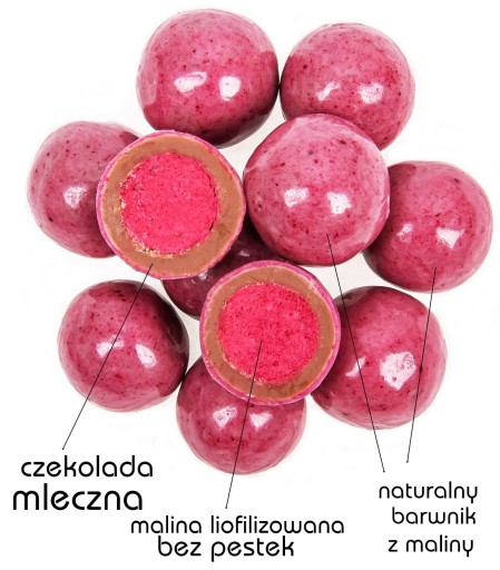 FORMELO MRAZOM SUŠENÉ MALINY V NÁDOBE S MLIEČNOU ČOKOLÁDOU 110G
