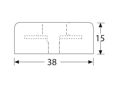 Gumená pätka s podložkou 38 x 15 Adam Hall 4907