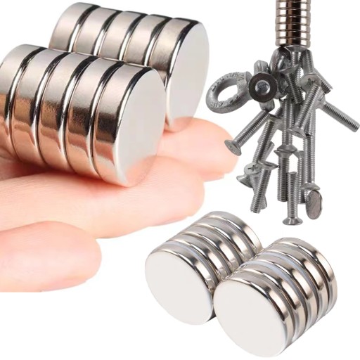 SILNÉ NEODYMIOVÉ MAGNETY SADA 10 KS 10mm x 2mm