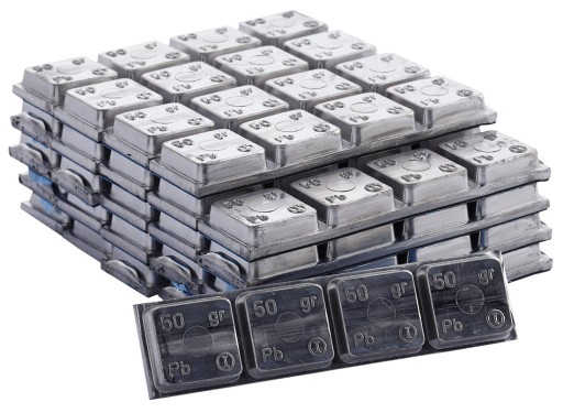 Nalepovacie olovené závažia na kolesá nákladného auta 4x50g