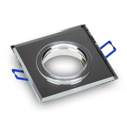 SET ŠTVORHRANNÉ SKLENENÉ ZRKADLO +LED GU10 7W