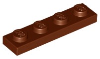 LEGO 3710 TANIER 1x4 hnedá NOVINKA (10g) 16 ks.