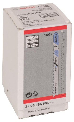List priamočiarej píly na kov Bosch T118BF