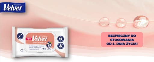 Velvet Ultra Sensitive vlhčený toaletný papier 48 ks