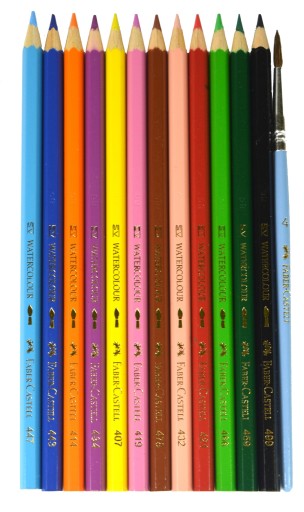 Šesťhranné akvarelové pastelky Classic Colors Faber-Castell 12 ks.