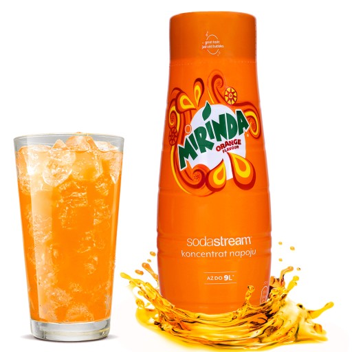 Ochutený koncentrát šťavy Mirinda SodaStream 440m pre sýtenú vodu sýtenú oxidom uhličitým