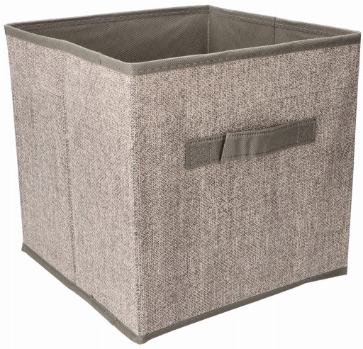 Textilný organizér boxový kôš 25x25x25 cm šedý do šatníkovej skrine