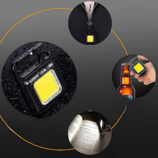VÝKONNÁ MINI LED VRECKOVÁ LAMPA + MAGNETOVÁ KĽÚČENKA