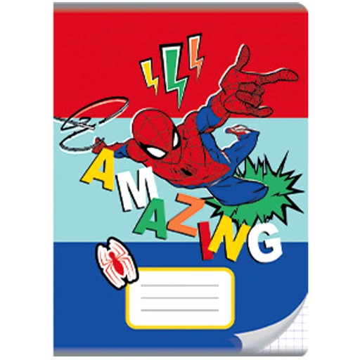 ZÁPISNÍK A5/16 STRÁN mriežka SPIDER-MAN CHLAPEC