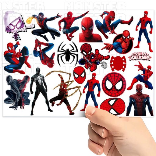 UMÝVAJÚCE DOČASNÉ TETOVANIE PRE DETI DETSKÝ SPIDERMAN ORIGINÁLNE DIZAJNY