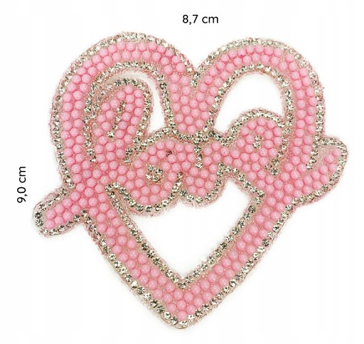 PATCH Thermo Iron-on Love Heart kamienky