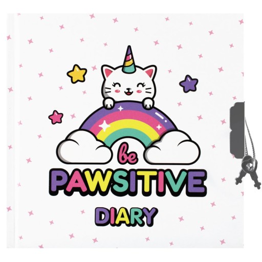 ZAMKNUTÝ DENNÍK ZÁPISNÍK CAT MAČIATKA