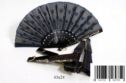 ELEGANTNÝ HORÚCI HORÚCI VENTILÁTOR SKLADANÝ S FLITRMI RÔZNYCH FARIEB