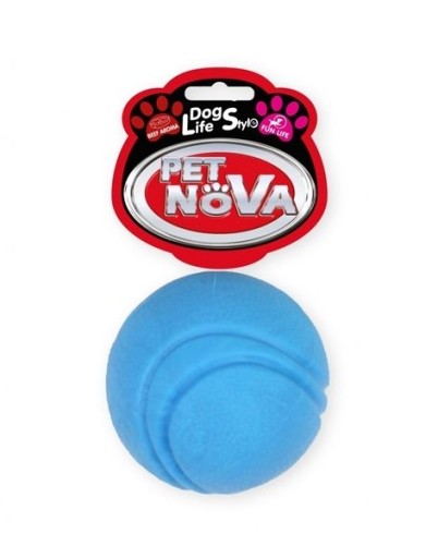 Gumová loptička pre psa Pet Nova, hovädzia vôňa, modrá