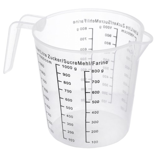 Kuchynská odmerka, džbán, pohár s váhou, rúčka, odmerka, kuchynské odmerky, 1l