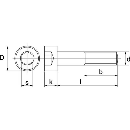 Imbusová skrutka A2, nerezová, M10x30 mm