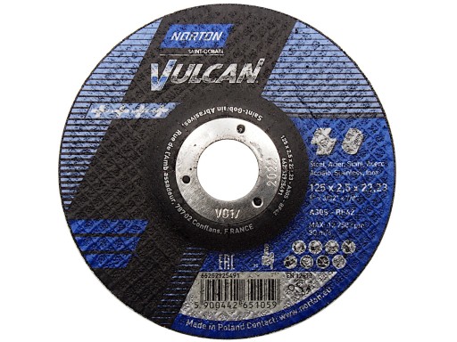 Brúsny kotúč T41 125x2,5x22,23 Metal/Inox Norton Vulc
