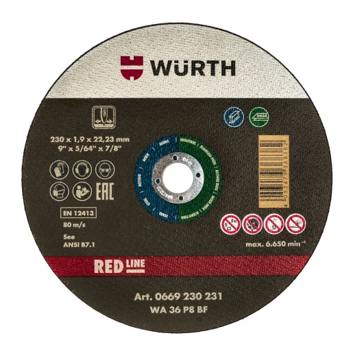 WURTH RED LINE REZNÝ KOTOUČ PRE OCEL 125X1MM