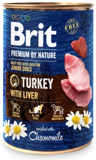 Brit Premium Junior Morka s pečeňou 400g