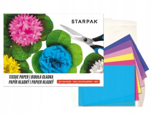 SMOOTH hodvábny papier C4 20 COLORS STARPAK