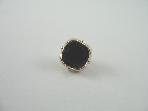 Plastový zlatý gombík s čiernym stredom, 11 mm, 2 KS