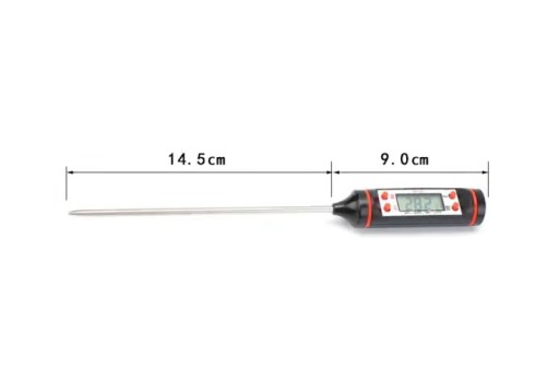DIGITÁLNY KUCHYNSKÝ TEPLOMER NA MÄSO, REZANÉ VÍNO, LCD SONDA -50°C - 300°C