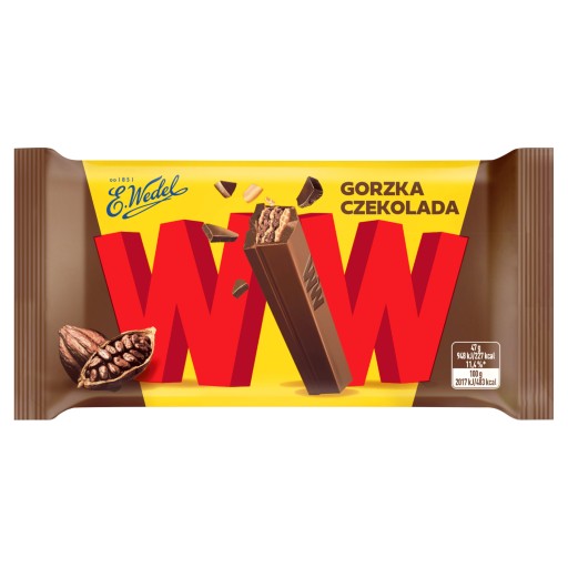 WW Oblátky E.Wedel v tmavej čokoláde - 47 g tyčinka