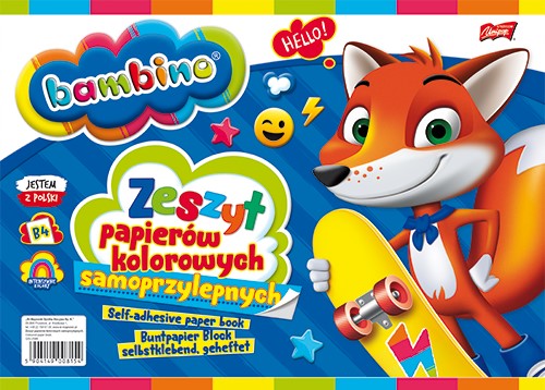 Zápisník z farebných samolepiacich papierov B4 Bam