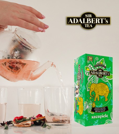 ADALBERT'S GREEN FRUITS Cejlónsky čierny čaj 20 mangových vrecúšok