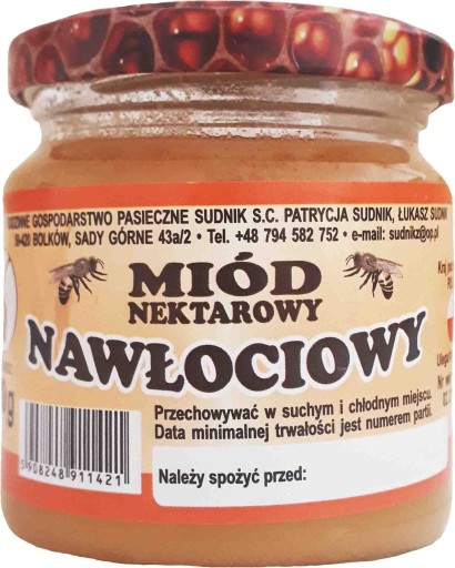 Viackvetový med so zlatobyľom a slnečnicou 280g Rodzinna Pasieka Sudnik