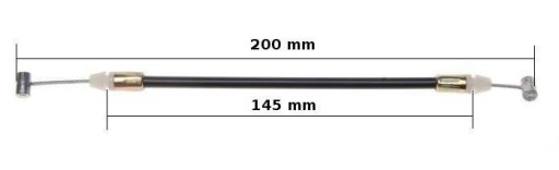 Kábel zámku sedadla skútra QT-4 20 cm