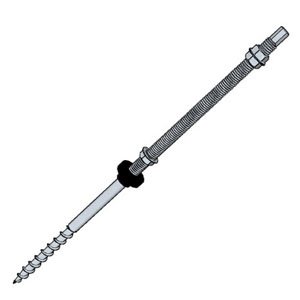 Dvojzávitová skrutka 250mm K-17-250