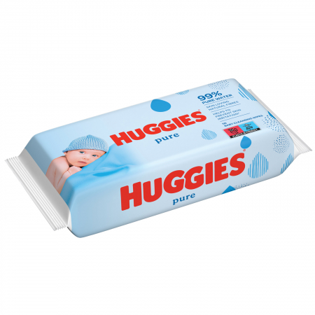 Huggies Pure vlhčené obrúsky 56 ks