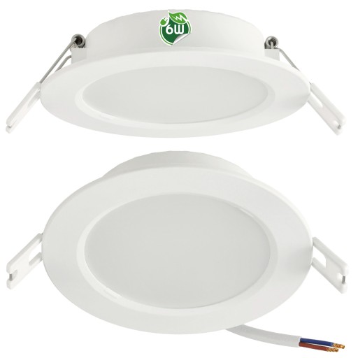 LED stropné svietidlo, zápustné, zápustné, 6W, 660lm, 4000K, biele