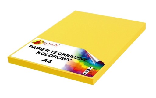Technický papier A4 160g intenzívna žltá2 50 listov