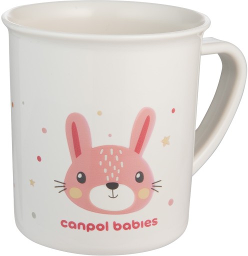 CANPOL PLASTOVÝ POHÁR S RÚČKOU 170ml ROZTOMNÉ ZVIERATKÁ 12m+ KRÁLIK