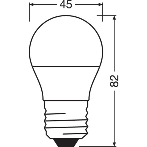 LED guľová žiarovka E27 P45 4,9W neutrálna OSRAM