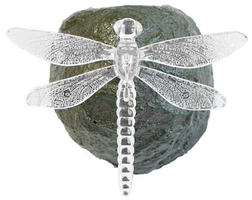LED solárne svietidlo BUTTERFLY DRAGONFLY na kameni RGB P-605