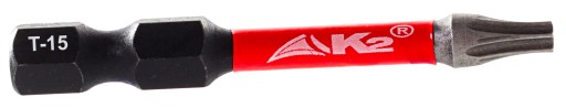 Nárazový hrot bitu pre skrutkovač K2 Impact TX15 TORX T-15 S2 50mm