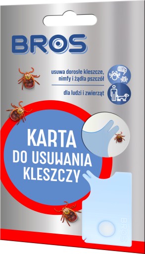 BROS KARTA NA ODSTRÁNENIE TICKU PRE ĽUDÍ A ZVIERATÁ