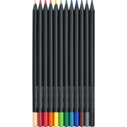 Čierna edícia trojhranné pastelky 12col. Faber-Castell