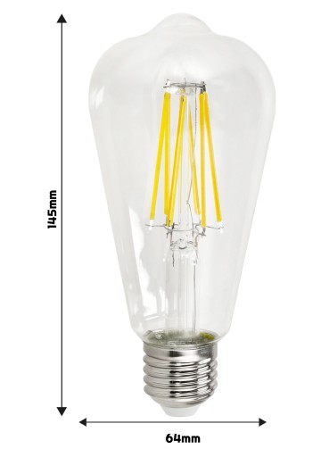 LED žiarovka E27 ST64 Dekoratívna 12W=100W Neutr