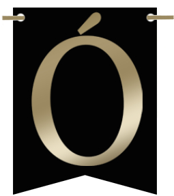 VLAJKA na Banner Garland Gold Black LIST - 15x21cm