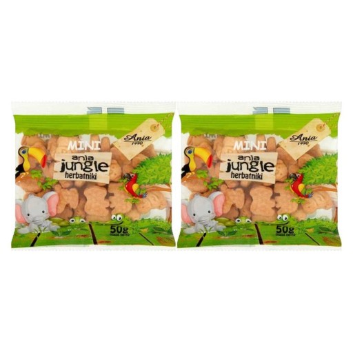 2 x Mini džungľové sušienky bez cukru 50g - Ania
