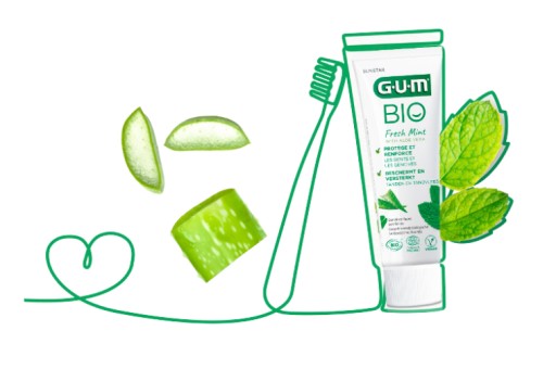 Sunstar GUM bio pasta svieža mäta aloe vera 75 ml