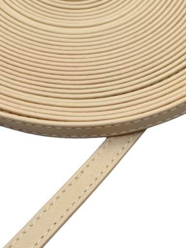 Kožený remienok na tašku na topánky, 8 mm / 100 cm, béžový