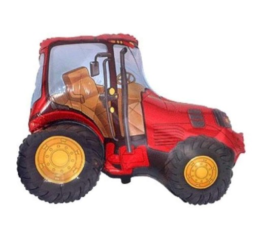 Traktorový fóliový balón TRACTOR červený FARMER