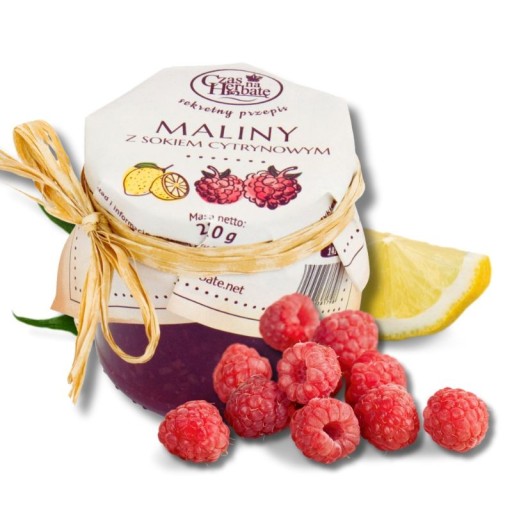 MALINY S CITRONOVOU ŠŤAVOU 210g téglik 50g ovocia na 100g výrobku